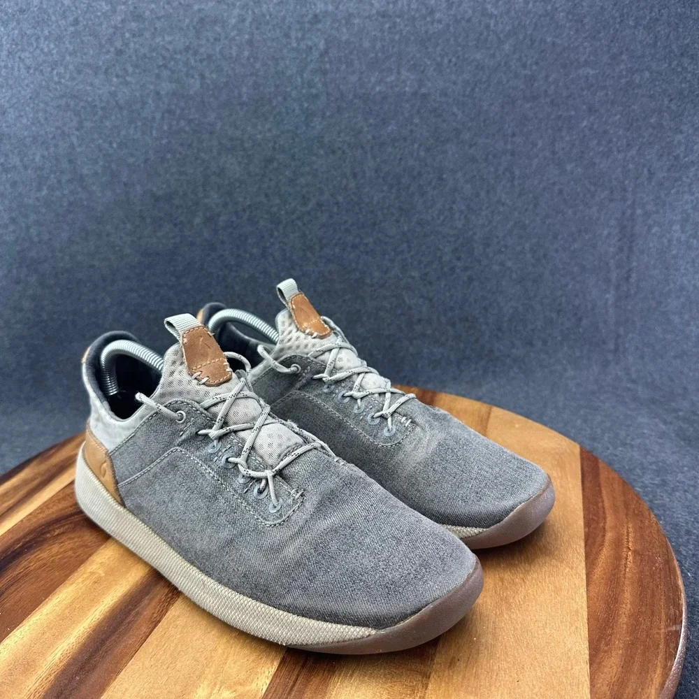 OluKai Nanea Li Shoes Mens Size 8.5 Gray Textile Low Top Casual Sneakers